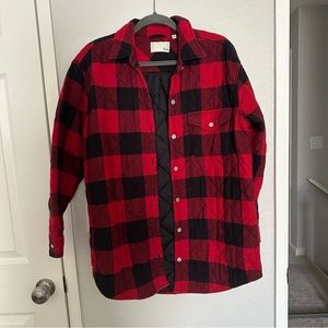 Aritzia Wilfred flannel quilted shacket
